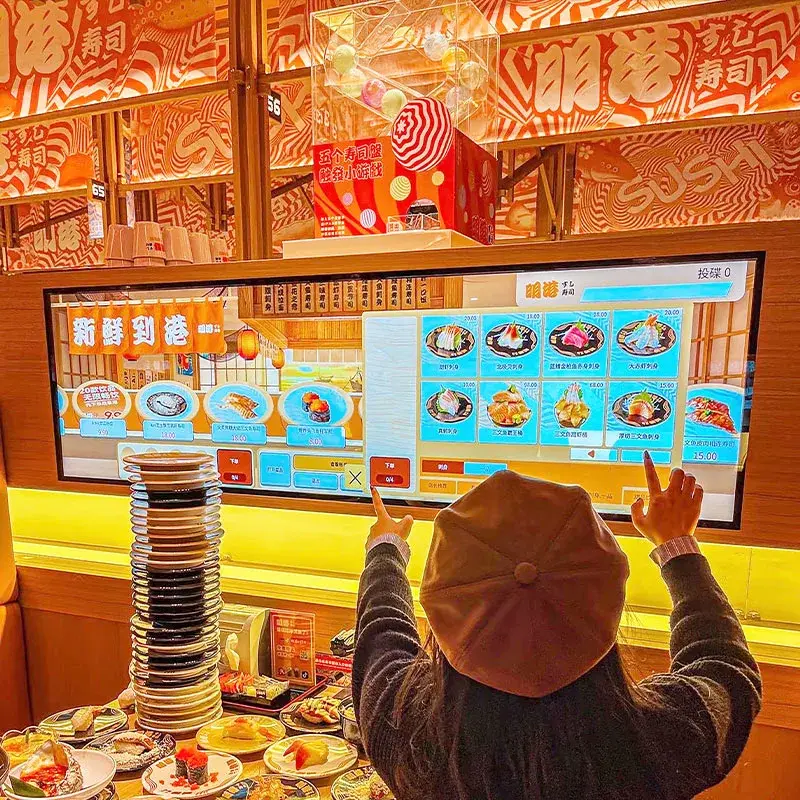 Equipo comercial de cinta transportadora de punto fijo para sushi