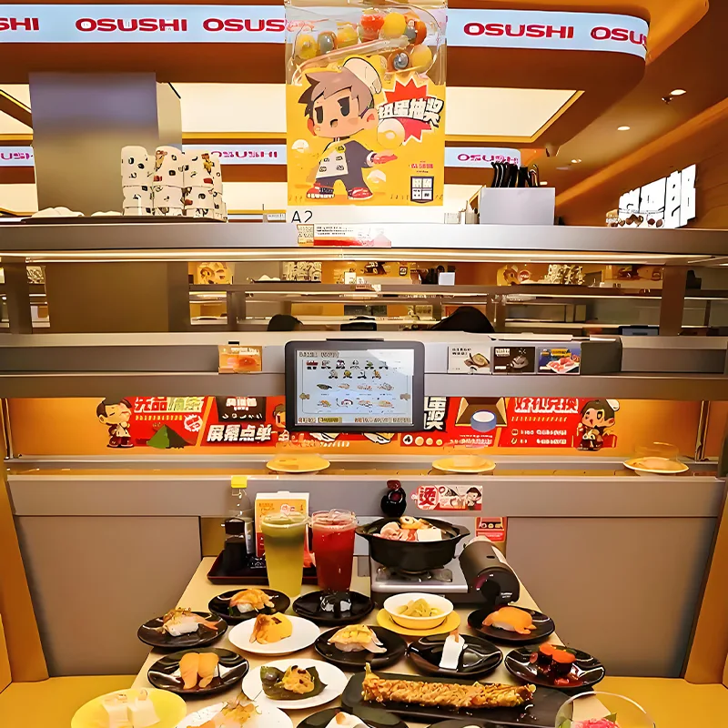 Equipo transportador de sushi rotatorio personalizado