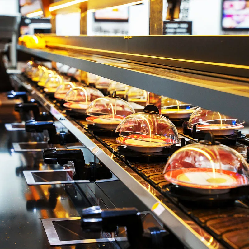 Equipo transportador estándar de exportación para rotación de sushi