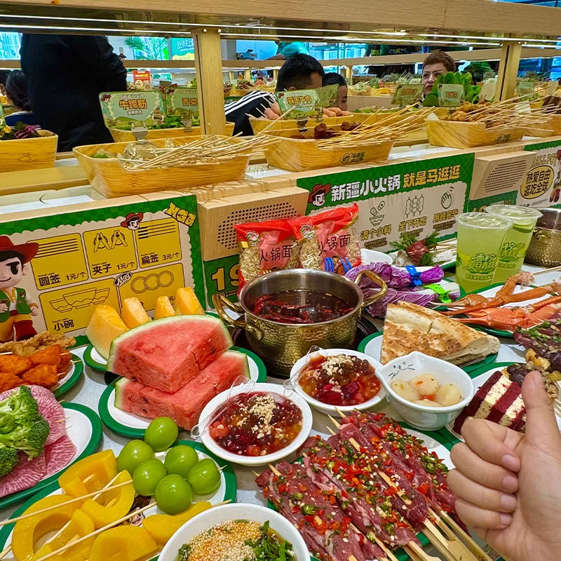 Automatic Rotating Hot Pot Conveyor System