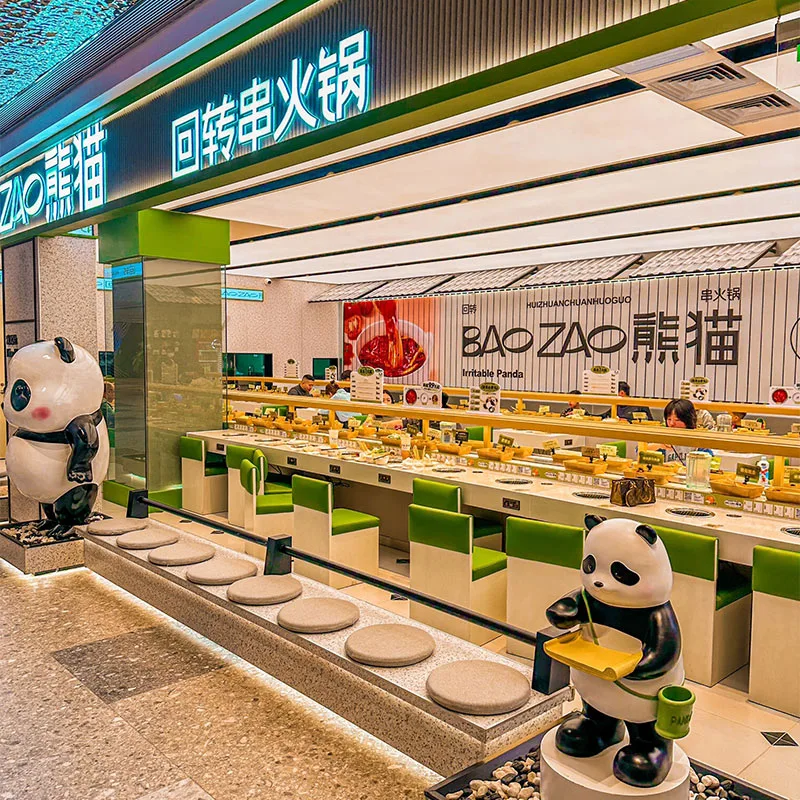 Customizable Rotating Hot Pot Conveyor Belt System