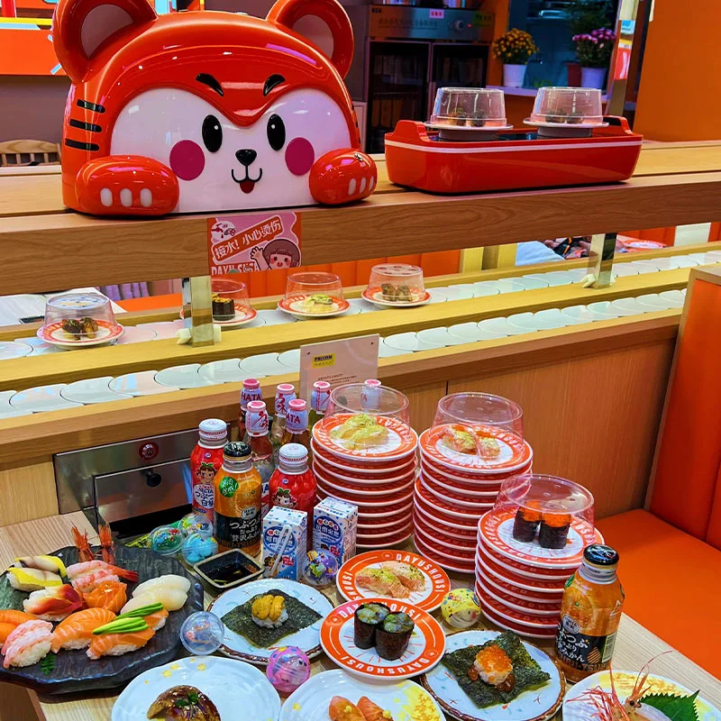 Rotating Sushi Conveyor With Plate Return System
